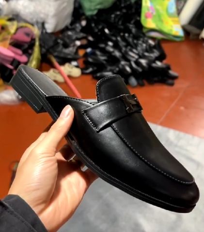 Giày Sục Nam Thời Trang Logo Chữ Hờ - Phong Cách Quý Ông Sang Trọng, Lịch Lãm - Giày Da Nam Cao Cấp