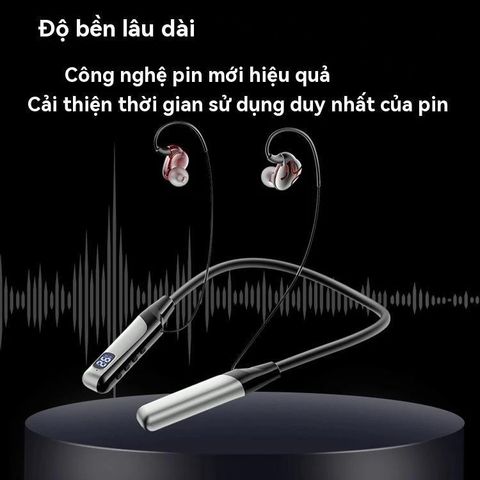 Tai Nghe Không Dây Bluetooth H6 HiFi Bass - Chống Ồn, Màn Hình LED, Pin 70 Giờ, Chống Nước IPX5, Tương Thích Thẻ SD