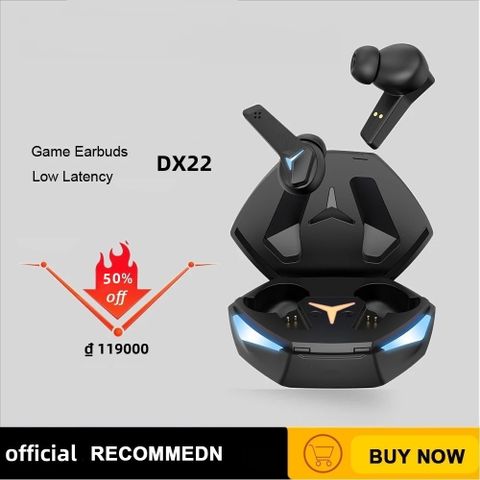Tai Nghe Không Dây Bluetooth DX22 V5.5 TWS Chơi Game Không Độ Trễ, Chế Độ Âm Nhạc & Micro, Âm Thanh HiFi, Chống Nước