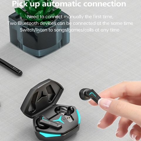 Tai Nghe Không Dây Bluetooth DX22 V5.5 TWS Chơi Game Không Độ Trễ, Chế Độ Âm Nhạc & Micro, Âm Thanh HiFi, Chống Nước