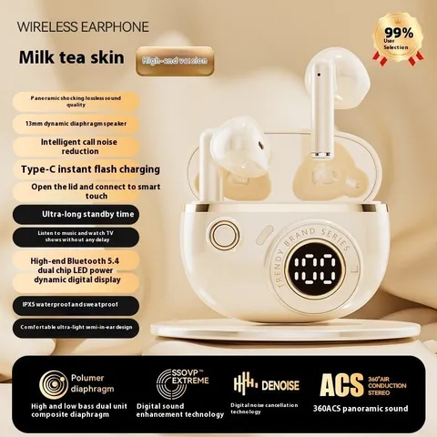 Tai Nghe Không Dây Bluetooth JC99 5.4 TWS Âm Thanh Hifi Thể Thao, Màn Hình LED, Chống Ồn CVC8.0, Sạc Nhanh, Định Dạng Âm Thanh Vòm 8D