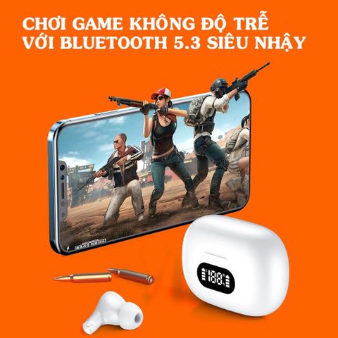 Tai Nghe Bluetooth F05 TWS Không Dây - Âm Thanh Hi-Fi, LED Hiển Thị, Chống Nước, Điều Khiển Cảm Ứng, Pin 300mAh