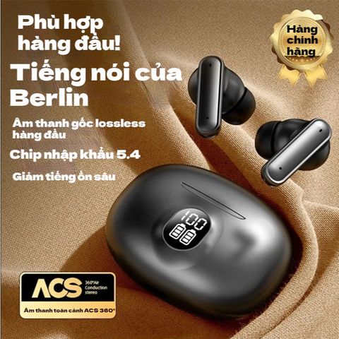 Tai Nghe Bluetooth 5.4 D56 Không Dây Chống Ồn - Tai Nghe Sport Gaming Điều Khiển Cảm Ứng, Âm Thanh Bass Mạnh Mẽ, Thời Gian Sử Dụng 4-8 Giờ