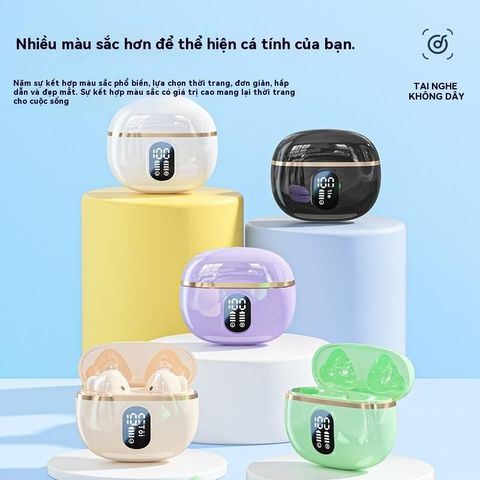 Tai nghe Bluetooth không dây J08 TWS V5.4 - Giảm tiếng ồn CVC8.0, Màn hình LED, Âm thanh Hi-Fi Stereo, Hộp sạc chống nước