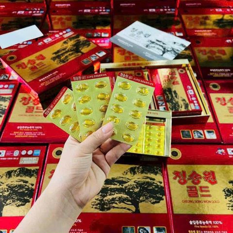 Tinh Dầu Thông Đỏ CheongSongWon Gold Hàn Quốc - Hỗ Trợ Sức Khỏe, 180 Viên - Giảm Cholesterol, Tăng Cường Miễn Dịch