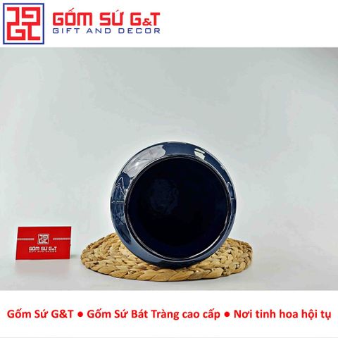 Lọ Hoa Men Hỏa Biến Chân Voi Vẽ Sen - Gốm Sứ Phong Thủy Trang Trí Nhà Cửa, Quà Tặng Ý Nghĩa