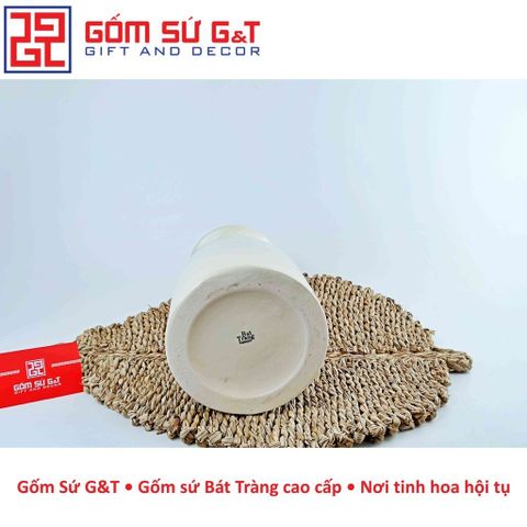 Lọ Hoa Gốm Sứ Dáng Đùi Dế Vẽ Sen Hồng - Vật Phẩm Phong Thủy Sang Trọng, Trang Trí Nhà Cửa Thú Vị