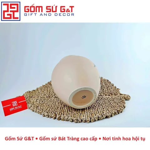 Lọ Hoa Gốm Sứ Dáng Vò Vẽ Cam - Trang Trí Nhà Cửa Sang Trọng và Đẹp Mắt