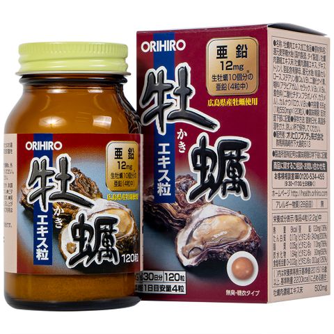 Viên uống tinh chất hàu tươi Orihiro Nhật Bản - Hỗ trợ tăng cường sinh lực nam giới, 120 viên bổ sung kẽm và vitamin B