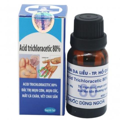 Dung dịch giảm mụn cóc Acid Trichloracetic 80% - Chăm sóc da chân hiệu quả từ Bệnh viện Da liễu TP Hồ Chí Minh