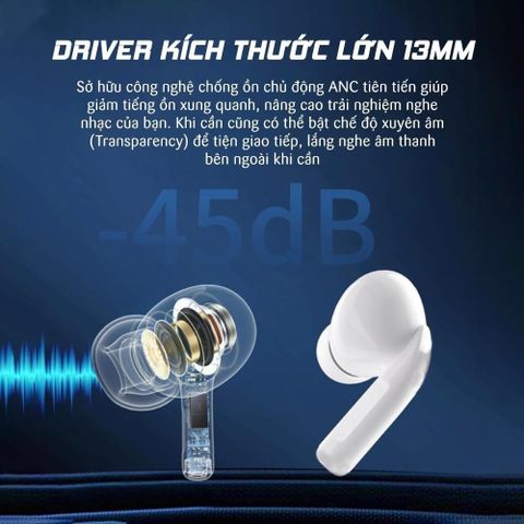 Tai nghe Bluetooth A9 Pro Chống ồn, Kháng nước IPX5 - Tai nghe in-ear Cảm ứng Thông minh với Màn hình LED và Chất lượng Âm thanh Tuyệt vời