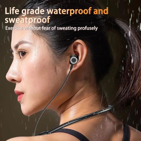 Tai Nghe Không Dây Bluetooth L08 TWS Thể Thao Đeo Cổ, Âm Thanh Nổi, Thời Gian Sử Dụng 10 Giờ, Màn Hình LED, Âm Thanh Trung Thực Cao