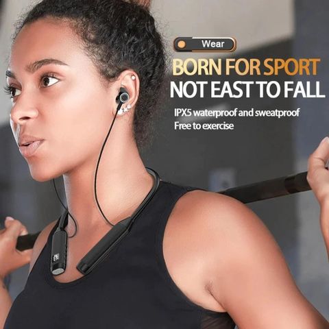 Tai Nghe Không Dây Bluetooth L08 TWS Thể Thao Đeo Cổ, Âm Thanh Nổi, Thời Gian Sử Dụng 10 Giờ, Màn Hình LED, Âm Thanh Trung Thực Cao