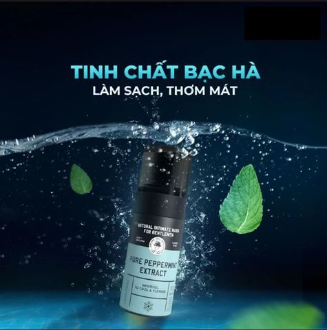 Dung dịch vệ sinh nam dạng bọt tinh chất bạc hà Shell Pure Peppermint Extract