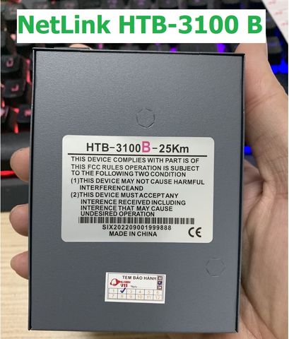 Bộ Chuyển Đổi Quang Điện Mercury HTB-GS-03 A/B & NetLink HTB-3100 - Tốc Độ 100Mbps, Khoảng Cách 25km, Kèm 2 Adapter