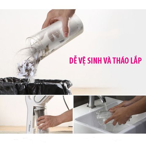 Máy Hút Bụi Cầm Tay Deerma DX700 - Công Nghệ Lốc Xoáy Pro Cyclone, Bộ Lọc HEPA, Thiết Kế Nhỏ Gọn, Lực Hút Mạnh 600W