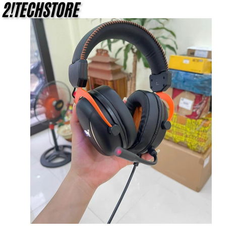 Tai Nghe Chơi Game G-NET GX6 7.1 LED RGB - Tai Nghe Gaming Đen Cam, Âm Thanh Sống Động, Mic Có Thể Uốn, Phụ Kiện Máy Tính Chất Lượng