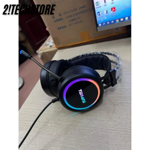 Tai Nghe Chụp Tai Tomato SK53 - Âm Thanh 7.1, Đèn LED RGB 7 Màu, Phụ Kiện Gaming Chuyên Nghiệp, Chơi Game PUBG, Thiết Kế Thời Trang