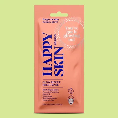 Mặt nạ đắp mặt Essano Happy Skin Glow Rescue 15ml - Giúp da sáng khỏe, chứa Vitamin C, Niacinamide, Ceramide - Chăm sóc da hàng ngày
