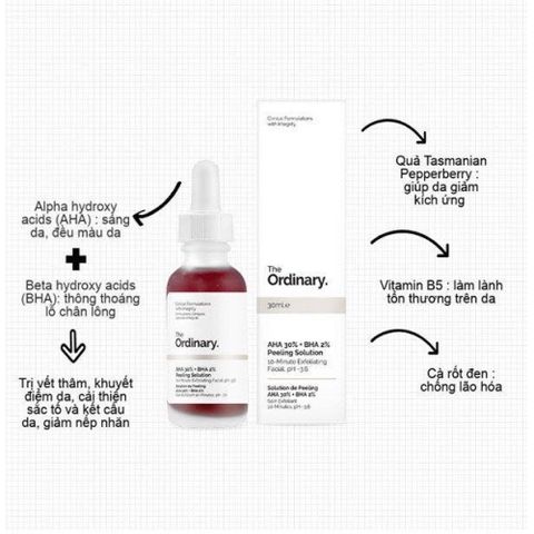 Serum tẩy da chết hóa học The Ordinary AHA 30% + BHA 2% Peeling Solution - 30ml 240770