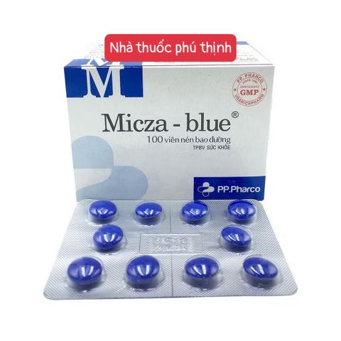 Viên uống Micza Blue Hỗ trợ Giảm Tiểu Buốt - Thực Phẩm Chức Năng 100 Viên Tăng Cường Tiêu Hóa, Lợi Tiểu, Sức Khỏe Tiết Niệu
