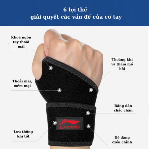 Đai Quấn Bảo Vệ Cổ Tay Lining - Chống Chấn Thương và Bong Gân Khi Tập Gym, Dụng Cụ Thể Thao Chất Lượng Cao AQAH254