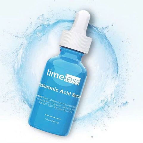 Tinh Chất Cấp Ẩm Dưỡng Trắng Da Timeless - Hyaluronic Acid + Vitamin C Serum 30ml, Chăm Sóc Da Sáng Đẹp Từ Mỹ