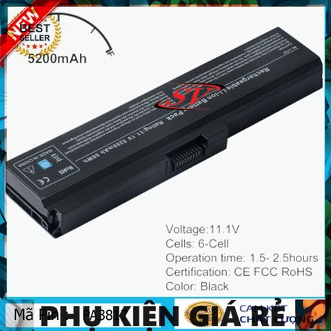 Pin Laptop Toshiba 3817 - Dung Lượng 5200mAh, 6 Cell, Tương Thích C640, L510, L645, Bảo Hành 9 Tháng