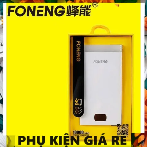 Pin Sạc Dự Phòng FONENG 10000mAh LED Sáng - Màn Hình LCD Hiển Thị Dung Lượng, Chống Quá Tải, Dùng Cho Đi Phượt