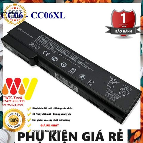 Pin Laptop HP ProBook 6540b 6545b - Pin Lion 6 cells 5200mAh Đen, Chất lượng Mới, Bảo Hành 12 Tháng