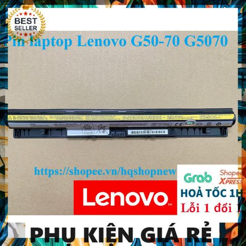 Pin Laptop Lenovo G50-70 G5070 - 4 Cell Đen Chính Hãng - Bảo Hành 100% - Phụ Kiện Giá Rẻ, Chất Lượng Cao