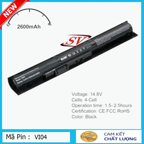 Pin Laptop HP ProBook VI04 - Thay thế cho 440, 445, 450, 455 G2 Series - Hàng mới 100%, Bảo hành 9 tháng, Dung lượng 2400mAh-3000mAh