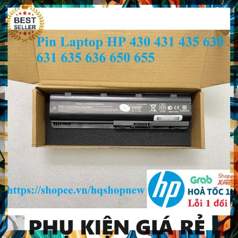 Pin Laptop HP 6 Cell Chính Hãng cho 430 431 435 630 631 635 636 650 655 - Bảo Hành Đổi Mới 100%