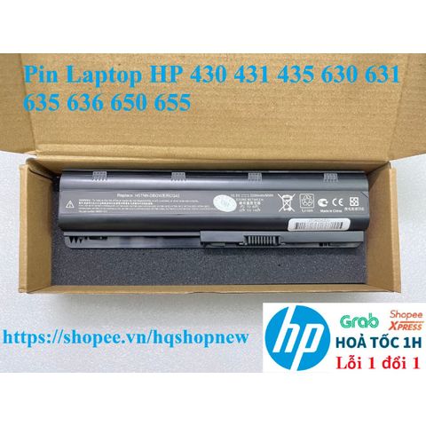 Pin Laptop HP 6 Cell Chính Hãng cho 430 431 435 630 631 635 636 650 655 - Bảo Hành Đổi Mới 100%