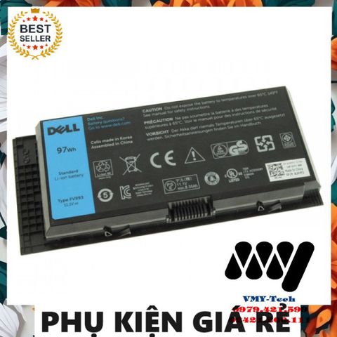 Pin Laptop Dell Precision M4600 M4700 M4800 M6600 M6700 M6800 - Pin Li-ion 11.1V, 65Wh/97Wh, Bảo hành 9 tháng, Uy tín, Giá rẻ