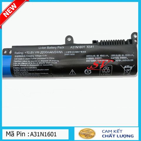 Pin Laptop ASUS X541 3 Cell - Dung Lượng 2400mAh 3000mAh, Điện Áp 10.8V 11.1V, Bảo Hành 6 Tháng, Linh Kiện Giá Rẻ Chính Hãng