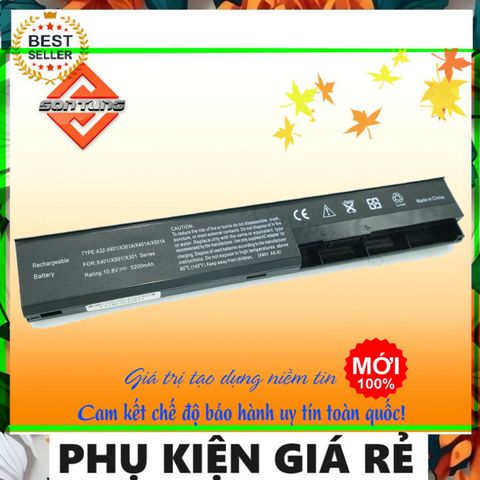 Pin Laptop ASUS X401 X301 X501 - Pin 6 Cell Li-ion 4400-5200mAh cho X401 A31 A32 A41 A42 - Bảo hành 9 tháng