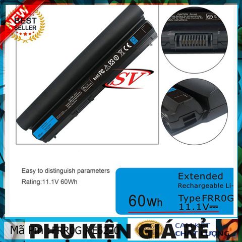 Pin Laptop DELL E6220 E6230 E6320 E6330 E5220 4400-5200mAh - Pin Thay Thế Chất Lượng Cao, Bảo Hành 9 Tháng