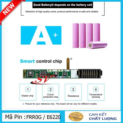 Pin Laptop DELL E6220 E6230 E6320 E6330 E5220 4400-5200mAh - Pin Thay Thế Chất Lượng Cao, Bảo Hành 9 Tháng