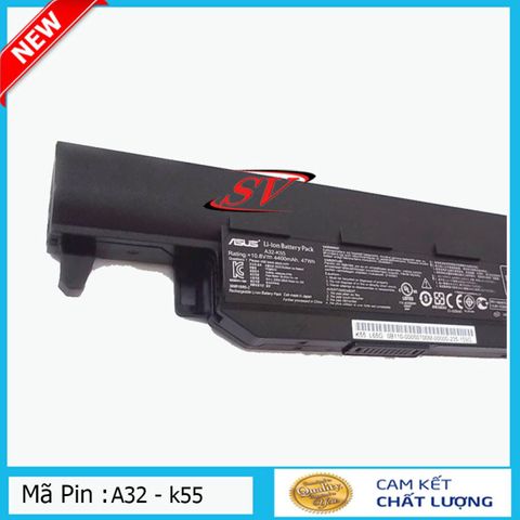 Pin Laptop ASUS A32-K55 K45 K55 K75 A45 A55 R400 R500 6 Cell 4400-5200mAh - Thay Thế Chính Hãng, Bảo Hành 9 Tháng