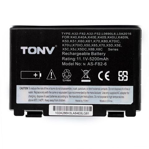 Pin Laptop Asus F52 F82 F83S - 6 Cell Lithium Ion 5200 mAh 11.1V, Bảo Hành 9 Tháng, Hàng Chất Lượng Cao, Giá Tốt