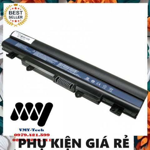 Pin Laptop Acer E5-511 AL14A32 - Pin 6 Cell 4400-5200mAh, Đen, Bảo Hành 9 Tháng