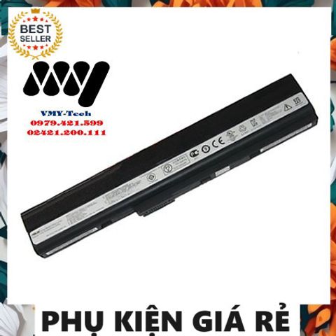 Pin Laptop Asus 100% Chính Hãng A42JB A42JC A42JE A42JK A42JP A42JR A42JV A42JY A42JZ - Dung Lượng 5200mAh, 6 Cell, Đen