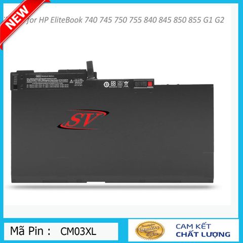 Pin Laptop HP EliteBook CM03XL - Thay thế cho 840, 840-G1, 840-G2, 740-G2, 745-G2, 750-G2, 755-G2, 845-G2, 850-G2 - 6 Cell, 70Wh
