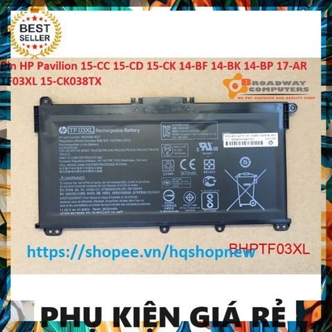Pin Laptop HP Pavilion TF03XL 15-CC 15-CD 15-CK 14-BF 14-BK 17-AR - Pin Zin Chính Hãng 100% - Bảo Hành Đổi Mới