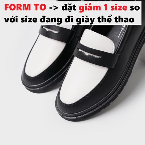 Giày Tây Lười Nam Penny Loafer Da Nguyên Tấm Đen Trắng - Giày Sơn Tùng Thời Trang Cao Cấp, Sang Trọng, Thoải Mái