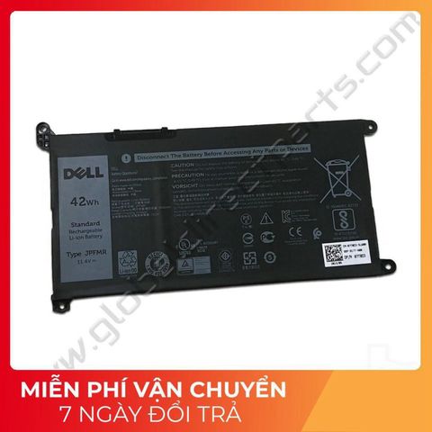 Pin Laptop Dell Chromebook 3100 3400 3180 3189 5190 2-in-1 JPFMR 51KD7 42W - Pin Li-ion Chính Hãng, Bảo Hành 1 Năm