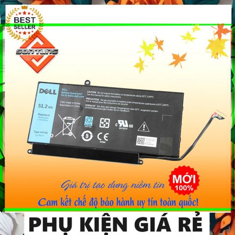 Pin Laptop Dell Inspiron 14-5439, Vostro 5460/5470/5560 - Pin Lithium-ion 11.1V 51.2WH, Bảo Hành 09 Tháng, Sản Phẩm Chất Lượng