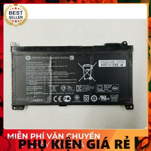 Pin Laptop HP ProBook RR03XL - Chính Hãng 3 Cell Đen, Tương Thích Model 430 G4, 440 G4, 450 G4, 455 G4, 470 G4, 430 G5