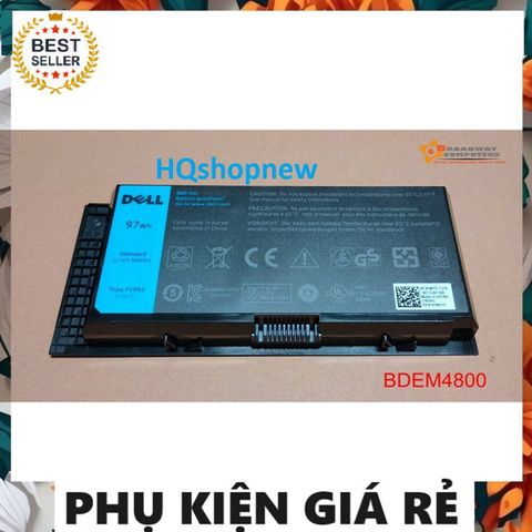 Pin Laptop Dell Precision FV993 FJJ4W T3NT1 M50 Chính Hãng Đen - 97w, Bảo Hành 100% Mới - Phụ Kiện Thiết Bị Số Giá Rẻ